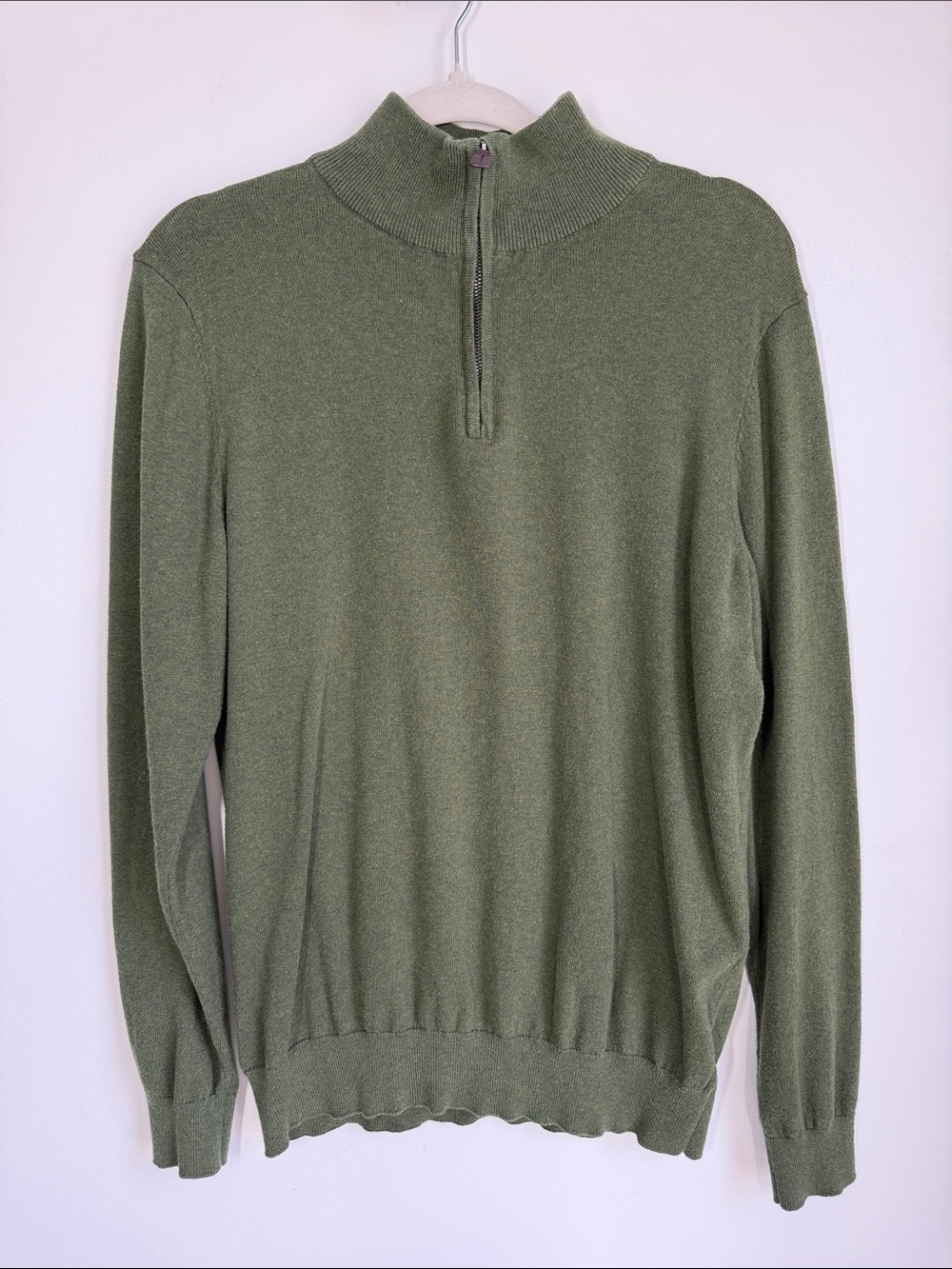 Daniel Hechter Paris Cotton Cashmere Quarter Zip Sweater – Size M